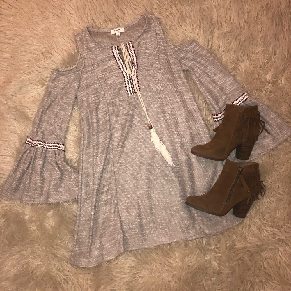 Bell Sleeve Boho Dress